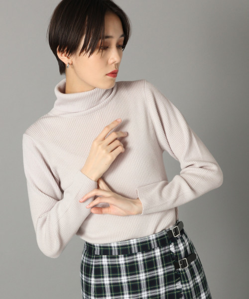 LOWRYS FARM（ローリーズファーム）の「リブタートルプルオーバー　816779（ニット/セーター・レディース・ライトグレー/ブラック/ブラウン/ホワイト×ブラック・MEDIUM/LARGE）」の15枚目の写真