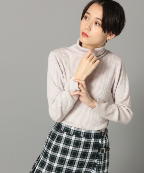 LOWRYS FARM（ローリーズファーム）の「リブタートルプルオーバー　816779（ニット/セーター・レディース・ライトグレー/ブラック/ブラウン/ホワイト×ブラック・MEDIUM/LARGE）」の14枚目の写真