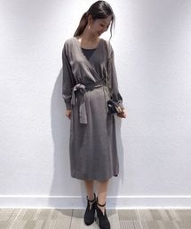 YECCA VECCA | ・カシュクールニットワンピース(ワンピース)