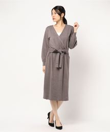 YECCA VECCA | ・カシュクールニットワンピース(ワンピース)