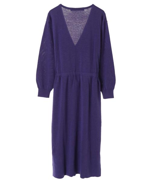 YECCA VECCA（イェッカヴェッカ）の「・カシュクールニットワンピース（ワンピース・レディース・パープル/ブラウン/グレー・FREE）」の11枚目の写真