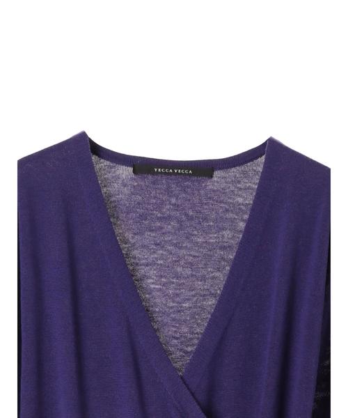YECCA VECCA（イェッカヴェッカ）の「・カシュクールニットワンピース（ワンピース・レディース・パープル/ブラウン/グレー・FREE）」の10枚目の写真