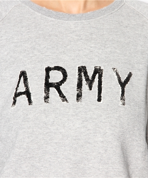 KBF(ケイビーエフ)の「KBF ARMYダメージスウェット(Tシャツ/カットソー・レディース・ホワイト/グレー/カーキ・ONE)」の8枚目の写真