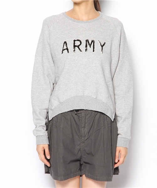 KBF(ケイビーエフ)の「KBF ARMYダメージスウェット(Tシャツ/カットソー・レディース・ホワイト/グレー/カーキ・ONE)」の12枚目の写真