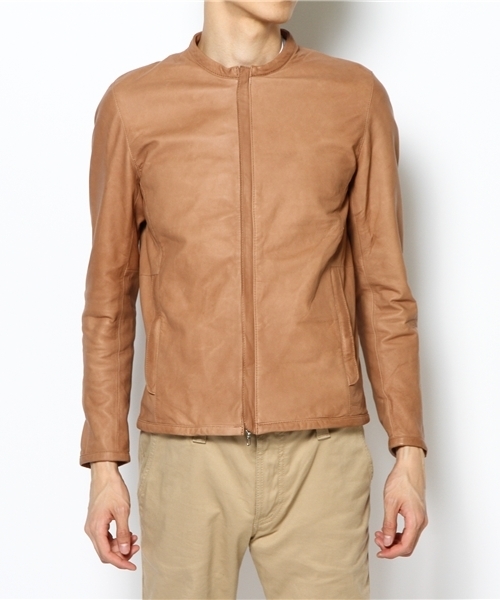 BEAMS（ビームス）の「○BEAMS / レザー スタンドカラー　（ブルゾン・メンズ・ブラック/ブラウン/ネイビー・SMALL/MEDIUM/LARGE/X-LARGE）」の17枚目の写真