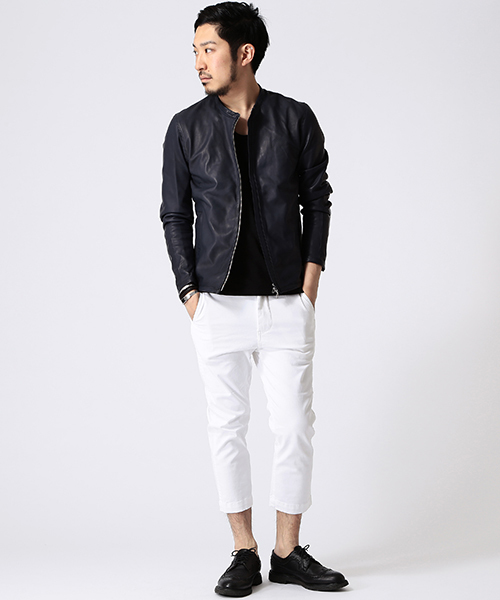 BEAMS（ビームス）の「○BEAMS / レザー スタンドカラー　（ブルゾン・メンズ・ブラック/ブラウン/ネイビー・SMALL/MEDIUM/LARGE/X-LARGE）」の21枚目の写真