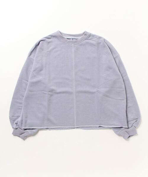 STYLEBLOCK（スタイルブロック）の「裏毛リメイク風スウェットトレーナー（スウェット・レディース・アイボリー/パープル/グレー/ブラック・M）」の4枚目の写真