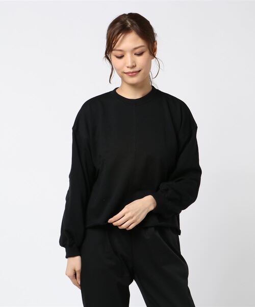 STYLEBLOCK（スタイルブロック）の「裏毛リメイク風スウェットトレーナー（スウェット・レディース・アイボリー/パープル/グレー/ブラック・M）」の3枚目の写真