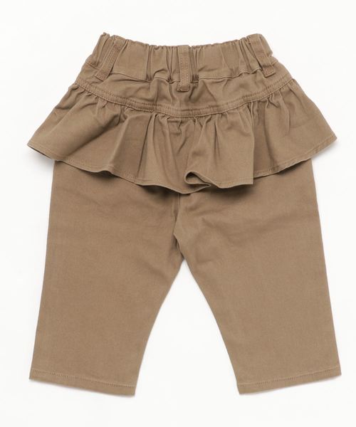 RUGGEDWORKS(ラゲッドワークス)の「キッズストレッチ チノ無地 フリルロングパンツ(その他パンツ・キッズ・ホワイト/ベージュ/カーキオリーブ・130cm/80cm/150cm/120cm/100cm/140cm/90cm/110cm)」の4枚目の写真