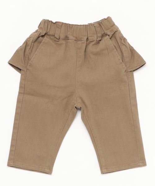 RUGGEDWORKS(ラゲッドワークス)の「キッズストレッチ チノ無地 フリルロングパンツ(その他パンツ・キッズ・ホワイト/ベージュ/カーキオリーブ・130cm/80cm/150cm/120cm/100cm/140cm/90cm/110cm)」の8枚目の写真