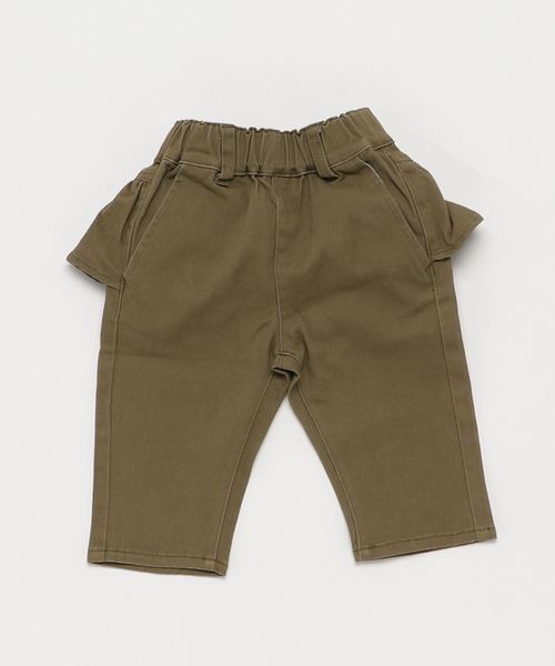 RUGGEDWORKS(ラゲッドワークス)の「キッズストレッチ チノ無地 フリルロングパンツ(その他パンツ・キッズ・ホワイト/ベージュ/カーキオリーブ・130cm/80cm/150cm/120cm/100cm/140cm/90cm/110cm)」の10枚目の写真