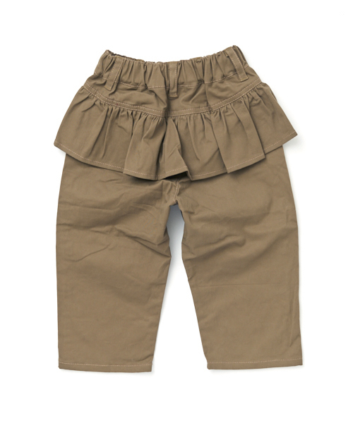 RUGGEDWORKS(ラゲッドワークス)の「キッズストレッチ チノ無地 フリルロングパンツ(その他パンツ・キッズ・ホワイト/ベージュ/カーキオリーブ・130cm/80cm/150cm/120cm/100cm/140cm/90cm/110cm)」の9枚目の写真