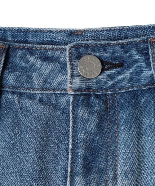 CLANE（クラネ）の「SECOND WIDE DENIM P/T（デニムパンツ・レディース・ホワイト/ブルー/インディゴブルー・26/25/24）」の8枚目の写真