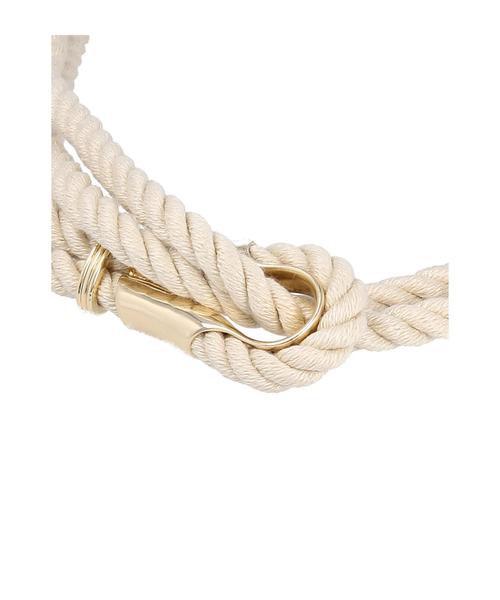 YECCA VECCA（イェッカヴェッカ）の「ロープベルト（ベルト・レディース・ブラック/ライトベージュ・FREE）」の6枚目の写真