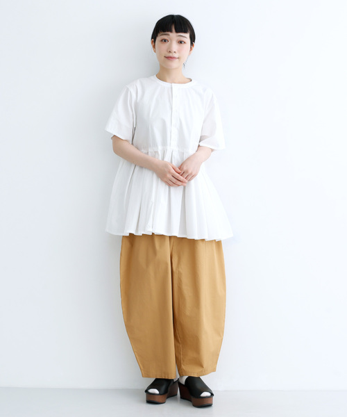 MERLOT IKYU(メルローイキュウ)の「コットンバルーンイージーパンツ2899(その他パンツ・レディース・ブルー/ベージュ/アイボリー/オレンジ/ブラック・FREE)」の15枚目の写真