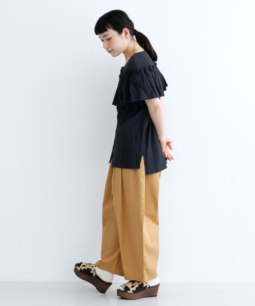 MERLOT IKYU(メルローイキュウ)の「コットンバルーンイージーパンツ2899(その他パンツ・レディース・ブルー/ベージュ/アイボリー/オレンジ/ブラック・FREE)」の14枚目の写真