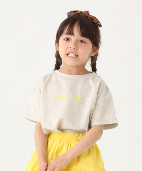 GLOBAL WORK（グローバルワーク）の「【キッズ】ロゴプリントチュニック半袖/830175（Tシャツ/カットソー・キッズ・ホワイト/ブラウン/グレー/ダークグレー/その他1・SMALL/MEDIUM/LARGE/X-LARGE/XX-LARGE）」の3枚目の写真