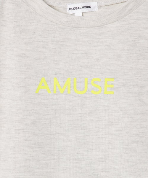 GLOBAL WORK（グローバルワーク）の「【キッズ】ロゴプリントチュニック半袖/830175（Tシャツ/カットソー・キッズ・ホワイト/ブラウン/グレー/ダークグレー/その他1・SMALL/MEDIUM/LARGE/X-LARGE/XX-LARGE）」の7枚目の写真