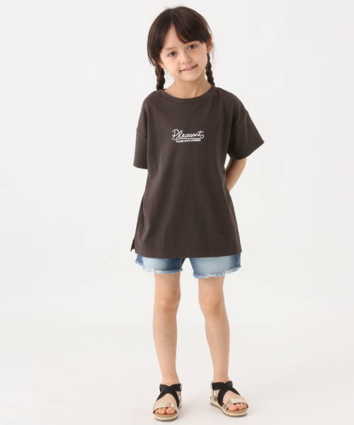GLOBAL WORK（グローバルワーク）の「【キッズ】ロゴプリントチュニック半袖/830175（Tシャツ/カットソー・キッズ・ホワイト/ブラウン/グレー/ダークグレー/その他1・SMALL/MEDIUM/LARGE/X-LARGE/XX-LARGE）」の18枚目の写真