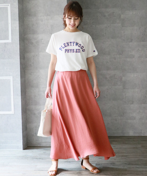 Champion(チャンピオン)の「【Champion】プリントロゴTシャツ(Tシャツ/カットソー・レディース・ホワイト/イエロー/ライトグリーン/ネイビー/ダークグレー/スモークピンク・M)」の7枚目の写真