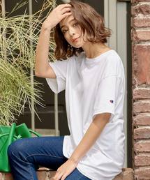 Champion | ［Champion］チャンピオン刺繍ロゴ入り半袖Tシャツ(Tシャツ/カットソー)