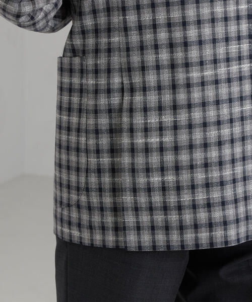 green label relaxing(グリーンレーベルリラクシング)の「W/LI チェック 3ボタン RGD NT 2PP- ジャケット(テーラードジャケット・メンズ・ベージュ/ネイビー・48/50/44/46/42)」の11枚目の写真