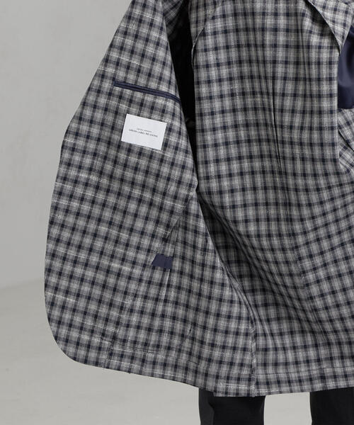 green label relaxing(グリーンレーベルリラクシング)の「W/LI チェック 3ボタン RGD NT 2PP- ジャケット(テーラードジャケット・メンズ・ベージュ/ネイビー・48/50/44/46/42)」の12枚目の写真