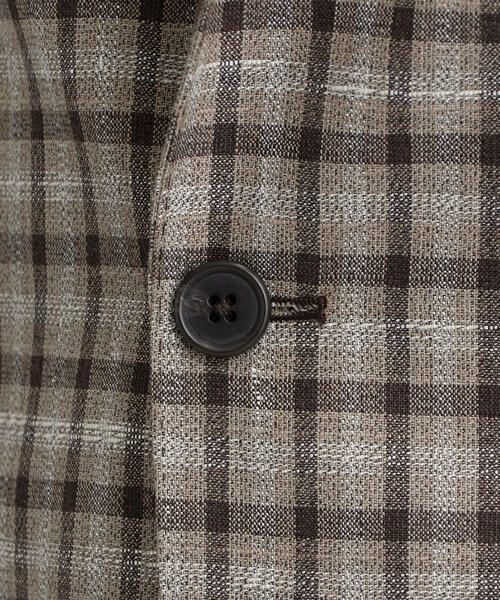 green label relaxing(グリーンレーベルリラクシング)の「W/LI チェック 3ボタン RGD NT 2PP- ジャケット(テーラードジャケット・メンズ・ベージュ/ネイビー・48/50/44/46/42)」の7枚目の写真