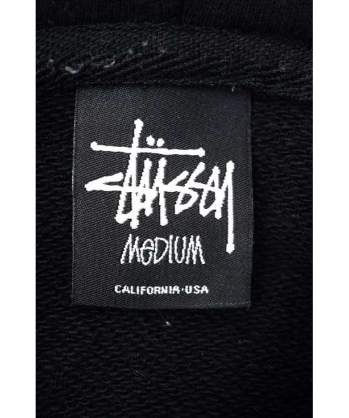 Stussy バックプリント ブラックパーカー 人気 STUSSY パーカー ブラック Sバックロゴ プリントロゴ 定番 - メルカリ