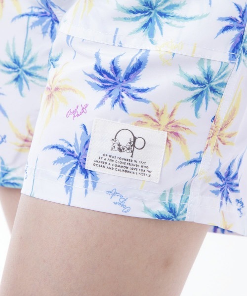 Ocean Pacific（オーシャンパシフィック）の「【OP】レディースボードショーツ / サーフショーツ / 水着/ボタニカルプリント ヨガウェア ピラティス トレーニングウェア（水着・レディース・ホワイト/ネイビー/カーキ・LARGE/X-LARGE/SMALL/MEDIUM）」の9枚目の写真