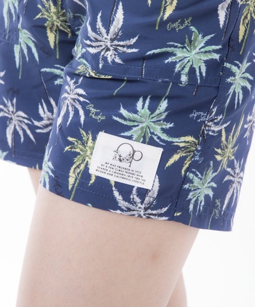 Ocean Pacific（オーシャンパシフィック）の「【OP】レディースボードショーツ / サーフショーツ / 水着/ボタニカルプリント ヨガウェア ピラティス トレーニングウェア（水着・レディース・ホワイト/ネイビー/カーキ・LARGE/X-LARGE/SMALL/MEDIUM）」の5枚目の写真