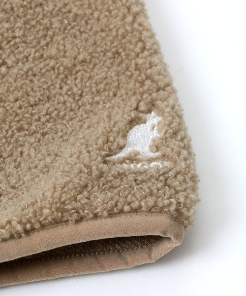 KANGOL(カンゴール)の「KANGOL/カンゴール オーバーサイズ カーペットボアブルゾン(ノーカラージャケット・メンズ・ブラック/ベージュ・M/L)」の9枚目の写真