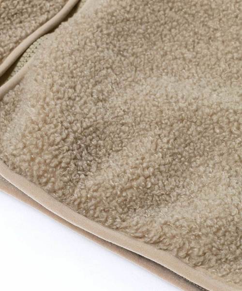 KANGOL(カンゴール)の「KANGOL/カンゴール オーバーサイズ カーペットボアブルゾン(ノーカラージャケット・メンズ・ブラック/ベージュ・M/L)」の10枚目の写真