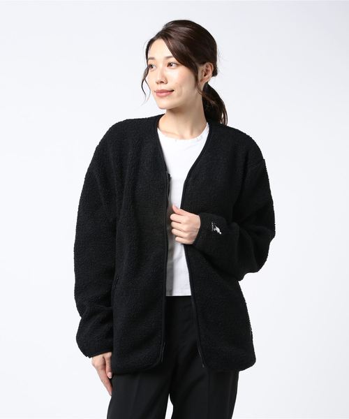 KANGOL(カンゴール)の「KANGOL/カンゴール オーバーサイズ カーペットボアブルゾン(ノーカラージャケット・メンズ・ブラック/ベージュ・M/L)」の19枚目の写真