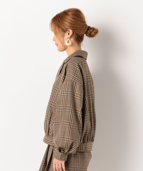 archives（アルシーヴ）の「【SETUPにも】先染めチェックBigライダース（ライダースジャケット・レディース・ベージュ/ブラウン・MEDIUM）」の17枚目の写真