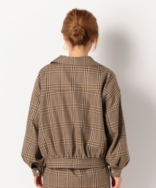 archives（アルシーヴ）の「【SETUPにも】先染めチェックBigライダース（ライダースジャケット・レディース・ベージュ/ブラウン・MEDIUM）」の12枚目の写真