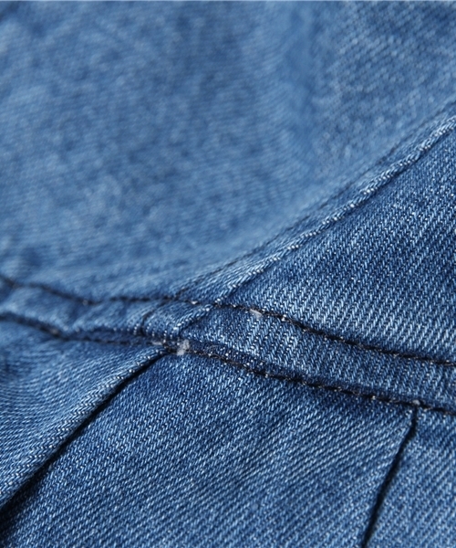 mystic（ミスティック）の「ハイウエストデニムショートパンツ（その他パンツ・レディース・ネイビー/ホワイト/ブルー・2/1）」の4枚目の写真