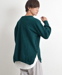 サイドスリットミラノリブドルマンビッグニット