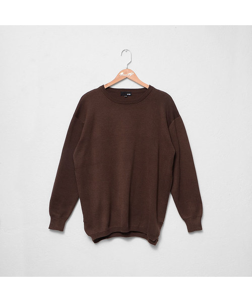 MinoriTY(マイノリティ)の「サイドスリットミラノリブドルマンビッグニット(ニット/セーター・メンズ・オフホワイト/ブラック/ワイン/ベージュ/チャコールグレー/ブラウン/グリーン/マスタード・M/L)」の12枚目の写真