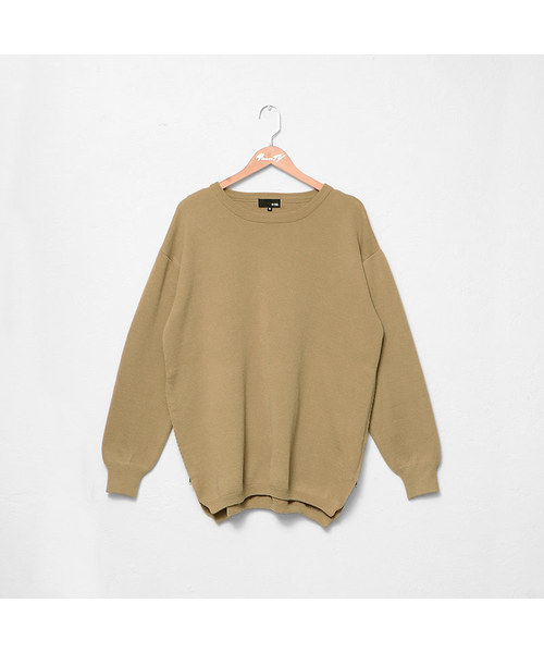 MinoriTY(マイノリティ)の「サイドスリットミラノリブドルマンビッグニット(ニット/セーター・メンズ・オフホワイト/ブラック/ワイン/ベージュ/チャコールグレー/ブラウン/グリーン/マスタード・M/L)」の13枚目の写真