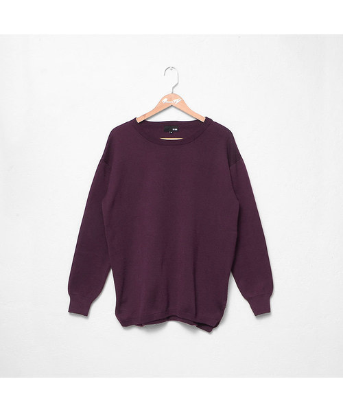 MinoriTY(マイノリティ)の「サイドスリットミラノリブドルマンビッグニット(ニット/セーター・メンズ・オフホワイト/ブラック/ワイン/ベージュ/チャコールグレー/ブラウン/グリーン/マスタード・M/L)」の16枚目の写真