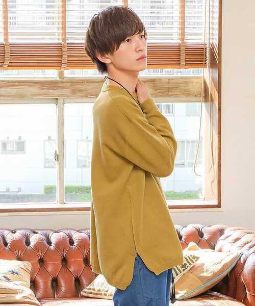 MinoriTY(マイノリティ)の「サイドスリットミラノリブドルマンビッグニット(ニット/セーター・メンズ・オフホワイト/ブラック/ワイン/ベージュ/チャコールグレー/ブラウン/グリーン/マスタード・M/L)」の21枚目の写真