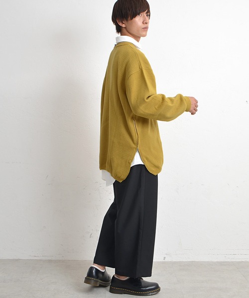 MinoriTY(マイノリティ)の「サイドスリットミラノリブドルマンビッグニット(ニット/セーター・メンズ・オフホワイト/ブラック/ワイン/ベージュ/チャコールグレー/ブラウン/グリーン/マスタード・M/L)」の20枚目の写真