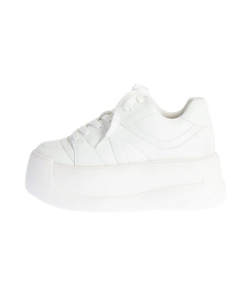 EMODA(エモダ)の「ハイカットバルキーウエッジスニーカー(スニーカー・レディース・ホワイト/ブラック・SMALL/MEDIUM/LARGE)」の4枚目の写真