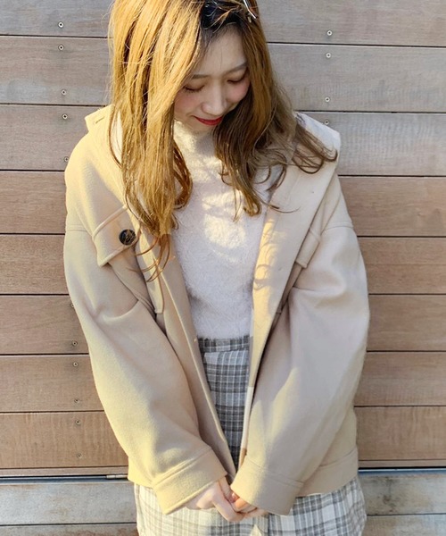 apres jour(アプレジュール)の「CPOメルトンジャケット【ZOZOTOWN限定アイテム】(ブルゾン・レディース・ライトベージュ/モカ/ベージュ/その他/ピンクベージュ・フリー)」の2枚目の写真