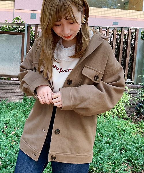 apres jour(アプレジュール)の「CPOメルトンジャケット【ZOZOTOWN限定アイテム】(ブルゾン・レディース・ライトベージュ/モカ/ベージュ/その他/ピンクベージュ・フリー)」の20枚目の写真