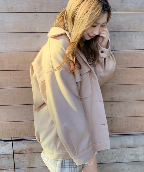 apres jour(アプレジュール)の「CPOメルトンジャケット【ZOZOTOWN限定アイテム】(ブルゾン・レディース・ライトベージュ/モカ/ベージュ/その他/ピンクベージュ・フリー)」の9枚目の写真