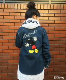 X-girl | Disney（ディズニー） / CHEERING DENIM SHIRT(シャツ/ブラウス)
