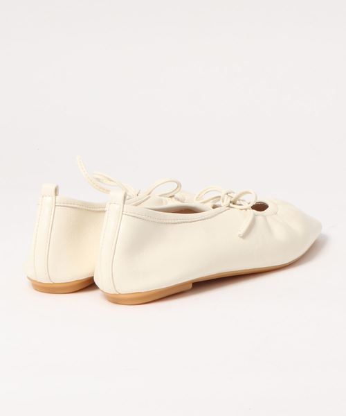 by muni:r（バイ ムニール）の「しわ加工 フラットシューズ（バレエシューズ・レディース・ブラック/アイボリー・23.0cm/24.0cm/25.0cm）」の18枚目の写真