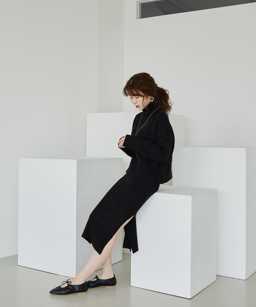 by muni:r（バイ ムニール）の「しわ加工 フラットシューズ（バレエシューズ・レディース・ブラック/アイボリー・23.0cm/24.0cm/25.0cm）」の17枚目の写真